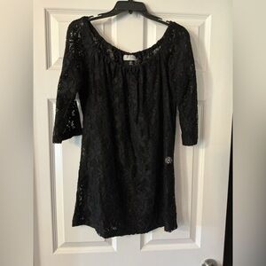 Chic Black Lace Women's Blouse